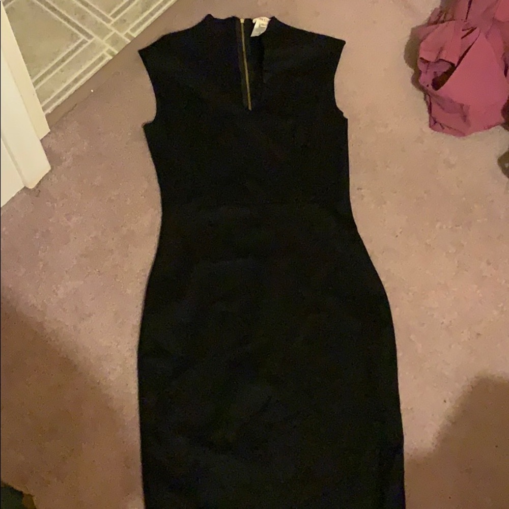 Black midi dress